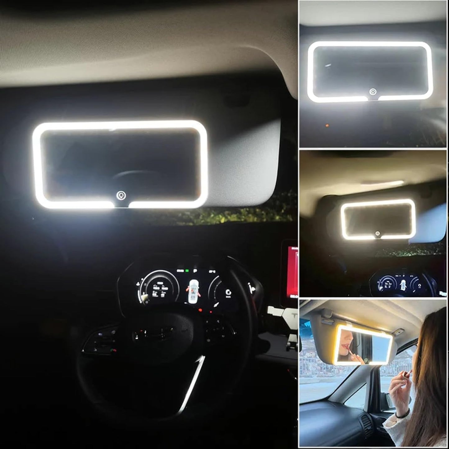Espejo Con Luz Led Para Auto